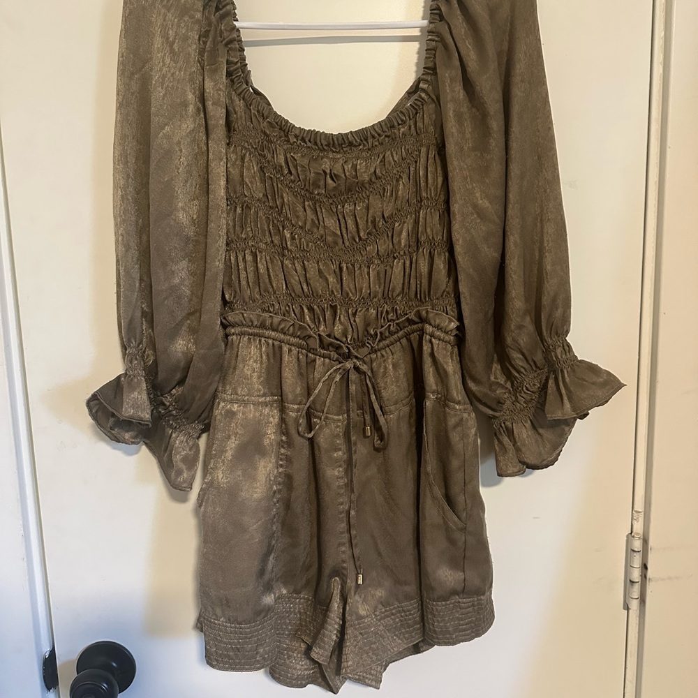 Free People Olive Jumpsuit